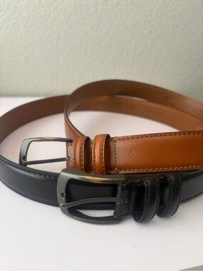 Joseph Abboud Reversible Leather Belt - Black & Tan